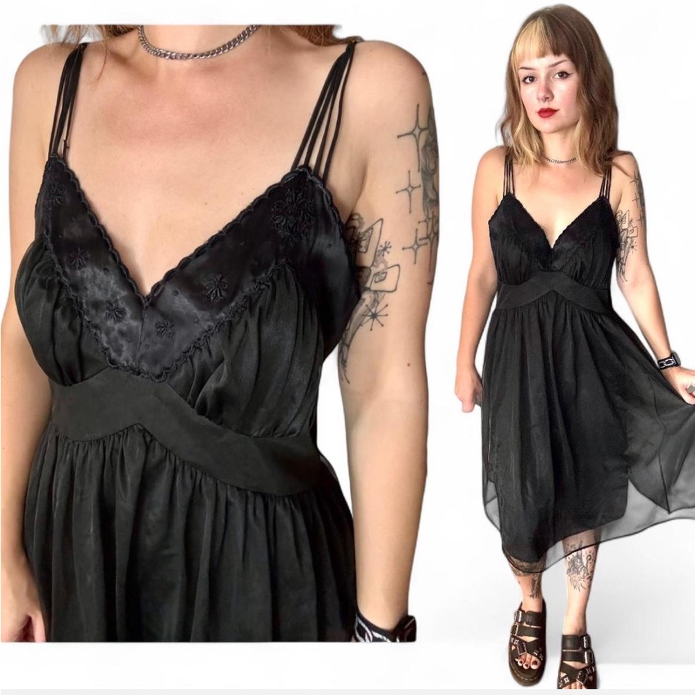 Vintage Layered Embroidered Slip Dress